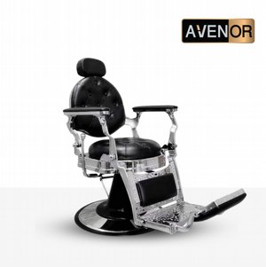 כיסא ברבר BARBER כסף דגם מפואר כיסא ברבר BARBER כסף דגם מפואר